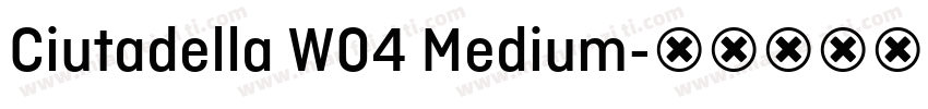 Ciutadella W04 Medium字体转换